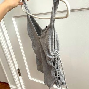 drawstring side sleeveless